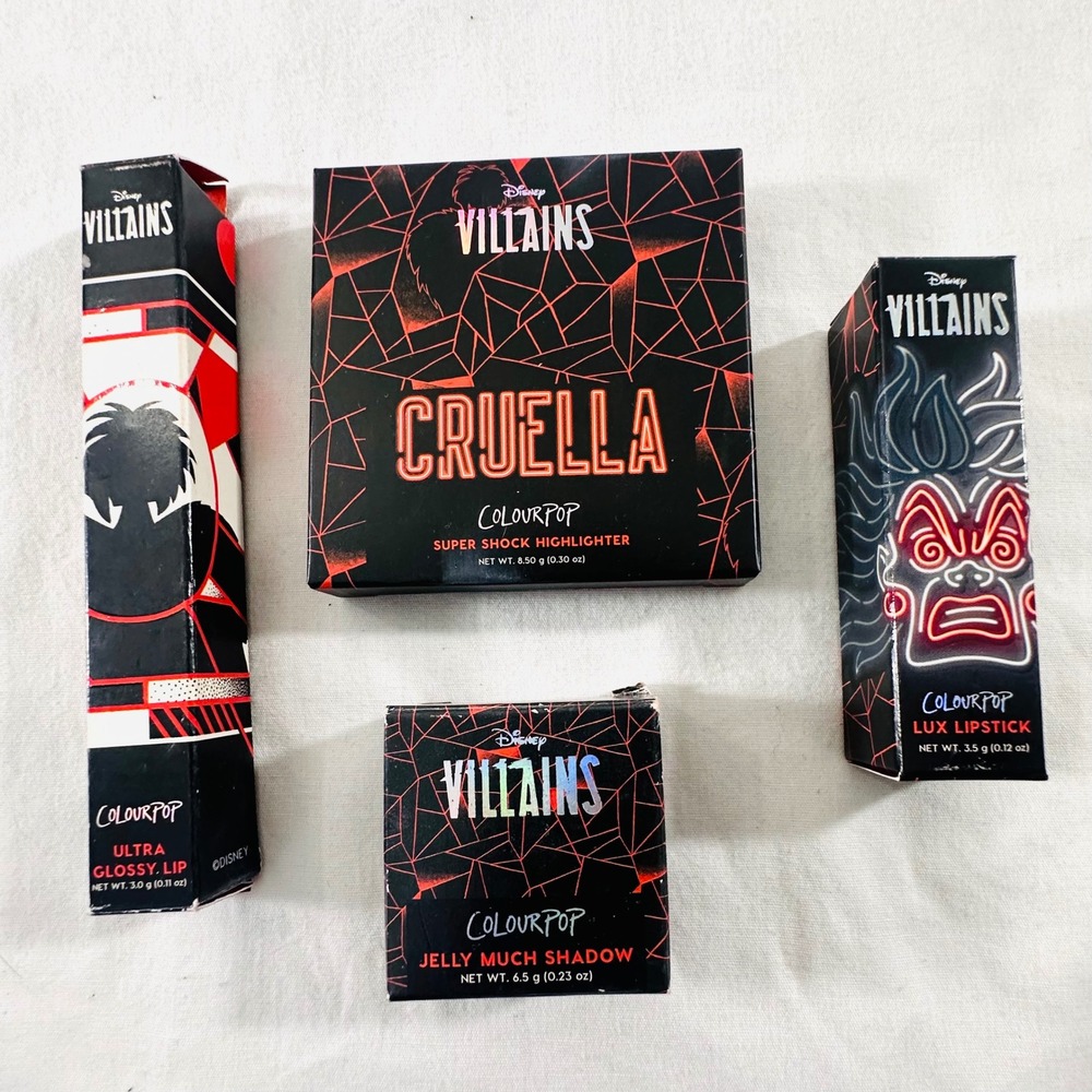 NEW ColourPop Disney Villains Cruella‎ Makeup Bundle Discontinued Set RARE NOS